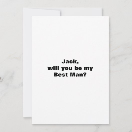 私のグロムスマン花婿介添人カードは? カード (裏面)