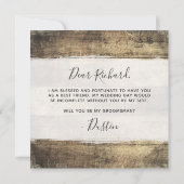 私のグロムスマン・ウッド素朴・ファーム結婚の 招待状 (裏面)