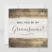 私のグロムスマン・ウッド素朴・ファーム結婚の 招待状 (正面)