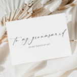 私のグロムスメイドの結婚式の日にエレスミア カード<br><div class="desc">エレズミヤの結婚式の日のカードは白い背景モダンにミニマルなデザインを備え、清潔でシンプル的な外観。スクリプトの見出しは編集できないイメージである。他のすべての文字は完全に編集可能。このデザインの高度なカスタマイズを行うには、上の「カスタマイズIt」ボタンを選択する。</div>