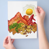 私のケチャップはベーコンのためにスクアチン行った チラシ (手)