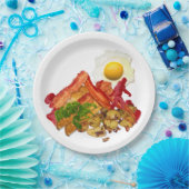 私のケチャップはベーコンのためにスクアチン行った ペーパープレート (パーティー)