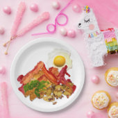 私のケチャップはベーコンのためにスクアチン行った ペーパープレート (パーティー)