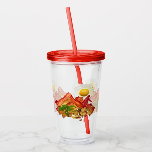 私のケチャップはベーコンデコールのためのスクアチン行った アクリルタンブラー (左)