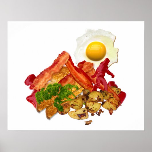 私のケチャップはベーコンデコールのためのスクアチン行った ポスター (正面)