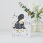 私のケリーが授業計画を食べちゃった ポストカード (スタンド正面)