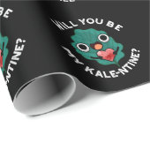 私のケールエンティヌバレンタインデーダークブルーグになりませんか? ラッピングペーパー (ロールコーナー)