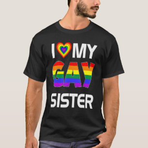 私のゲイの姉が大好き!LGBT レズビアン レインボー プライド Tシャツ