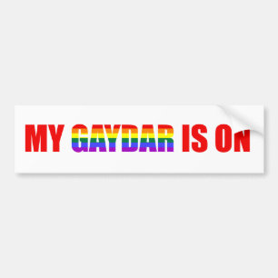私のゲイダーはLGBTのユーモアおもしろいの間抜けゲイジョークに載っている バンパーステッカー