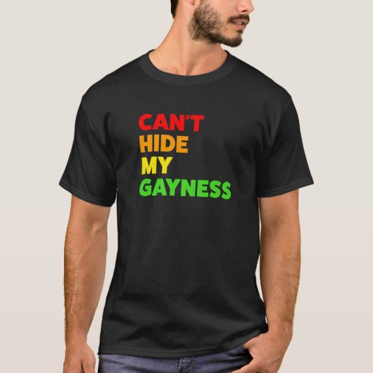 私のゲイLGBTQを隠せない Tシャツ (正面)