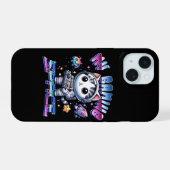 私のゲーミングスペース - かわいい宇宙猫 iPhone 15ケース (裏面横)