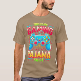 私のゲーミングパジャマゲームパッドビデオゲームゲーマー Tシャツ