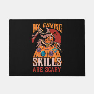 私のゲームのスキルは怖いハロウィン男性へ女性 ドアマット