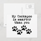 私のコカプーは頭が切れる君より ポストカード (正面/裏面)