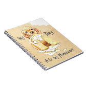 私のコッカー食べスパニエル犬私の宿題 ノートブック (右側)