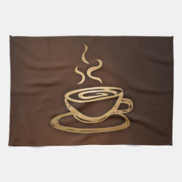 私のコップのコーヒー キッチンタオル