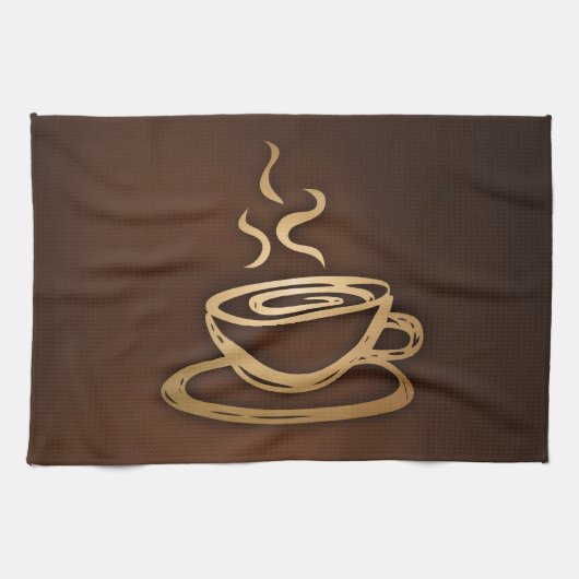 私のコップのコーヒー キッチンタオル (横)