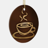 私のコップのコーヒー セラミックオーナメント (右)