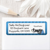 私のコリー縁どはフライボールが大好き ラベル (インサイチュ)