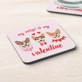 私のコルギは私のバレンタイン コースター (左側)