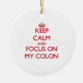 私のコロンの平静そして焦点を保って下さい セラミックオーナメント (正面)