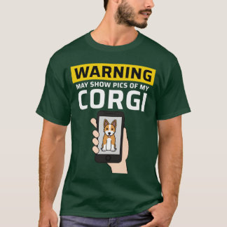 私のコーギーの写真を公開するかもしれない レトロデザイン Tシャツ
