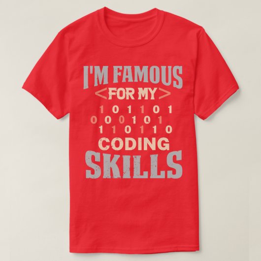 私のコーディングスキルで有名なプログラマーIm Tシャツ (デザイン正面)