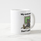 私のコードが動作する理由頼なし ジャンボコーヒーマグカップ (正面右)
