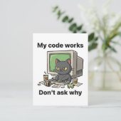 私のコードが動作する理由頼なし ポストカード (スタンド正面)