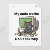 私のコードが動作する理由頼なし ポストカード (正面/裏面)