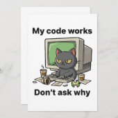 私のコードが動作する理由頼なし 招待状 (正面/裏面)