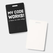 私のコードは動く バッジ (正面＆裏面)