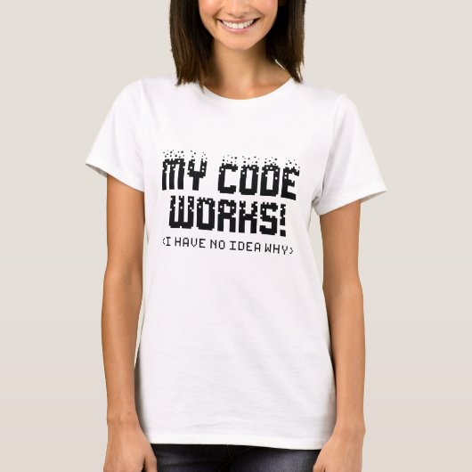 私のコードは動く Tシャツ (正面)