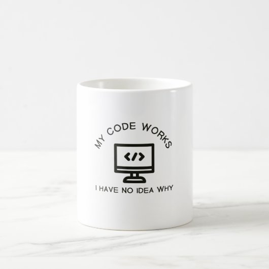 私のコードは動作する！理由はアイディア無し コーヒーマグカップ (中央)