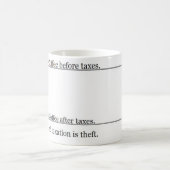 私のコーヒーおよび税 コーヒーマグカップ (中央)