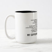 私のコーヒーはあなたのよりよいです! ツートーンマグカップ (左)