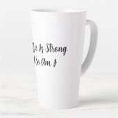 私のコーヒーは強くて私も カフェラテマグ (右アングル)