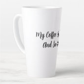 私のコーヒーは強くて私も カフェラテマグ (左アングル)