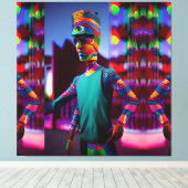 私のコーヒーを吸った男 – Ken Gage Art キャンバスプリント (インサイチュ (ウッドフロア))