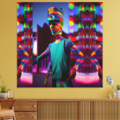 私のコーヒーを吸った男 – Ken Gage Art キャンバスプリント (インサイチュ (リビング))