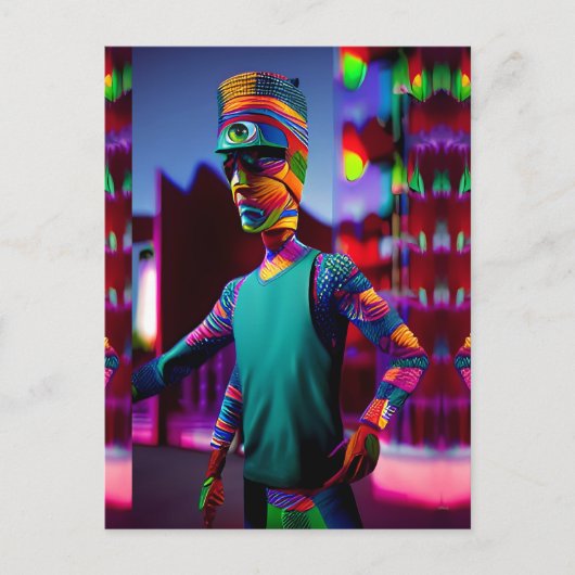 私のコーヒーを吸った男 – Ken Gage Art ポストカード (正面)