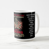 私のコーヒーマグをTOUCHしない コーヒーマグカップ (正面右)