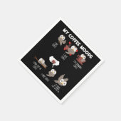 私のコーヒームードフクロウのギフトフクロウ愛好家コーヒーギフト スタンダードカクテルナプキン (角)