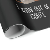 私のコーヒームードフクロウのギフトフクロウ愛好家コーヒーギフト ラッピングペーパー (ロールコーナー)