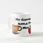 私のコーヒー及びアップルパイのマグ コーヒーマグカップ (正面左)