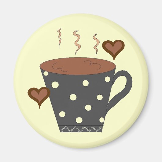 私のコーヒー大好き... マグネット (正面)