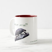 私のコーヒー無愛想なカメレオンのマグがあるところ ツートーンマグカップ (正面左)