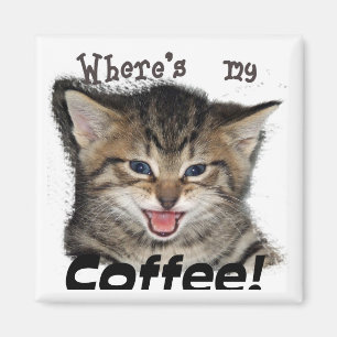 私のコーヒー猫があるところ マグネット