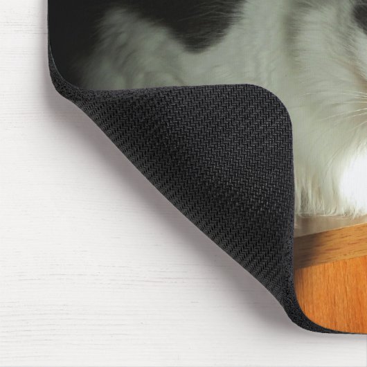 私のコーヒー猫のミームに触れないで下さい マウスパッド (コーナー)