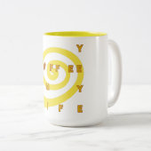 私のコーヒー私の人生のマグカップ ツートーンマグカップ (正面右)
